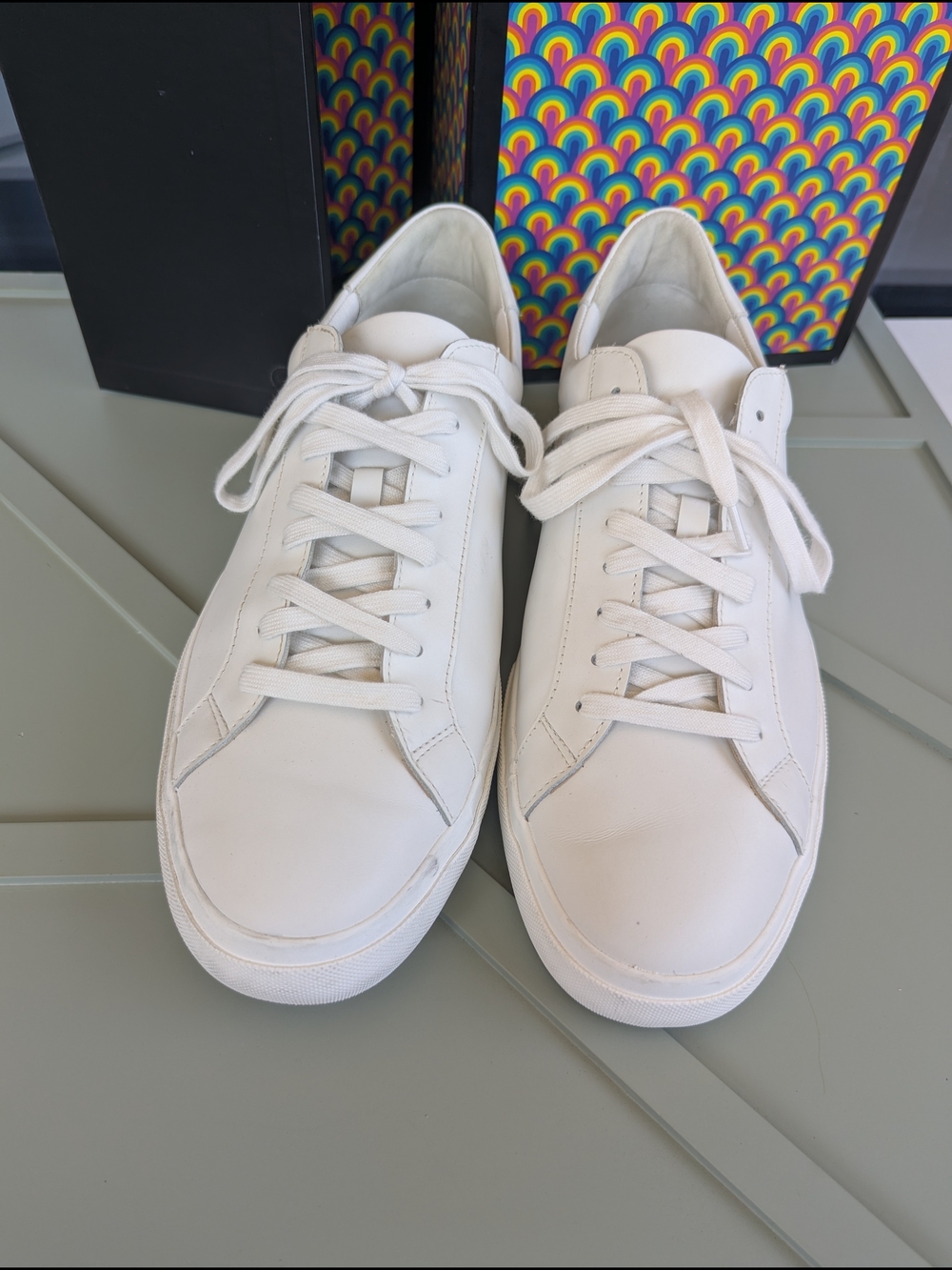 Vince Cream Leather Slip-On Sneaker